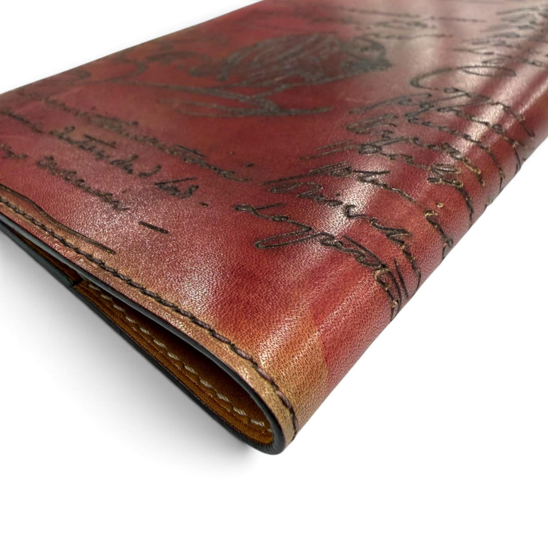 Great Berluti Notebook cover Red scritto leather mens