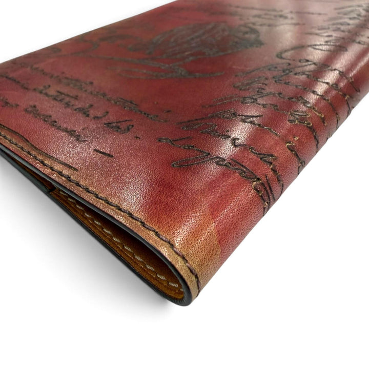 Great Berluti Notebook cover Red scritto leather mens