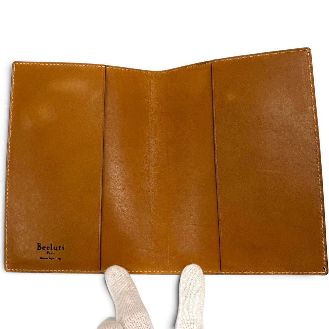 Great Berluti Notebook cover Red scritto leather mens