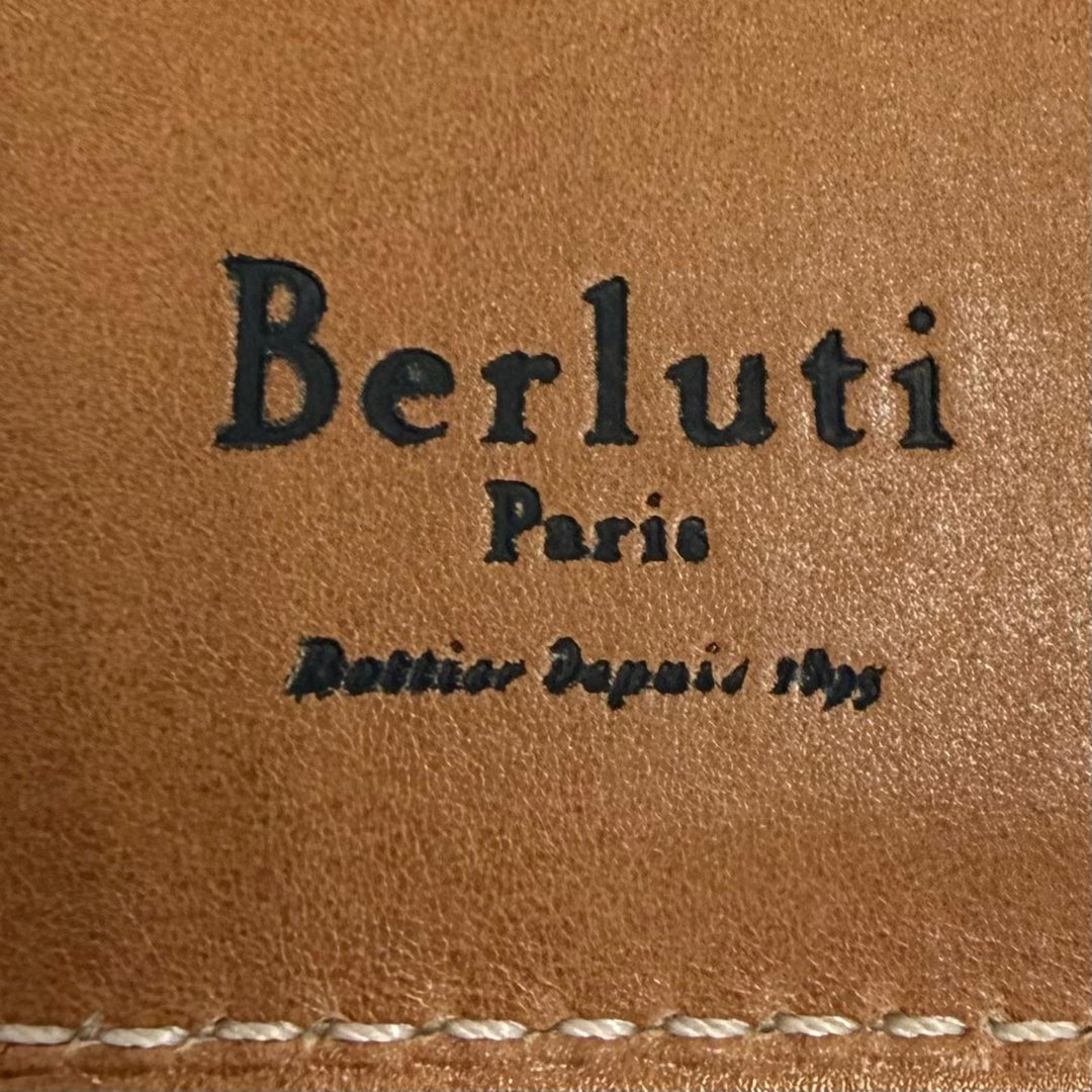 Great Berluti Notebook cover Red scritto leather mens