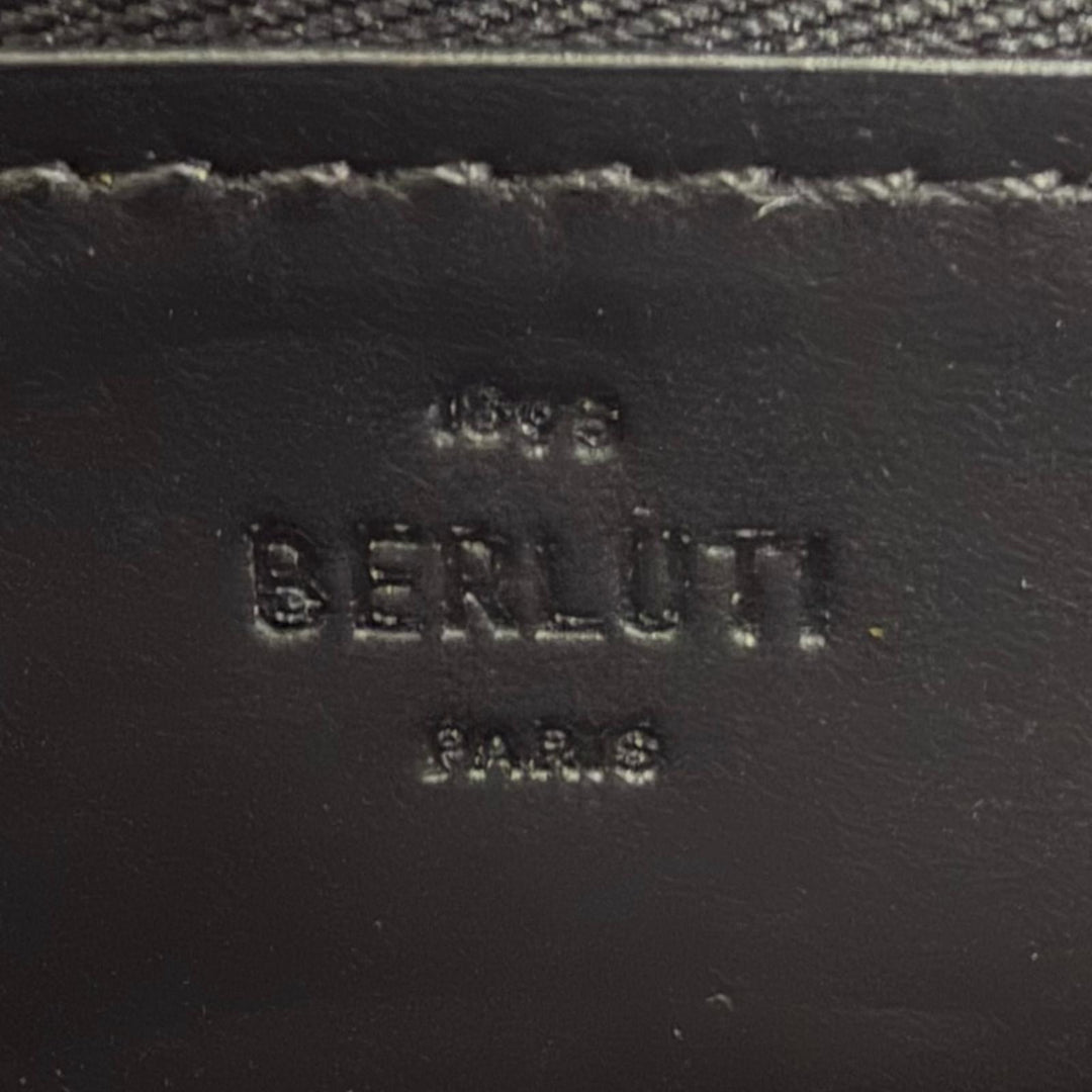 Pristine BERLUTI Purse Itauba Silver Patina Calligraphy Scritto turquoise
