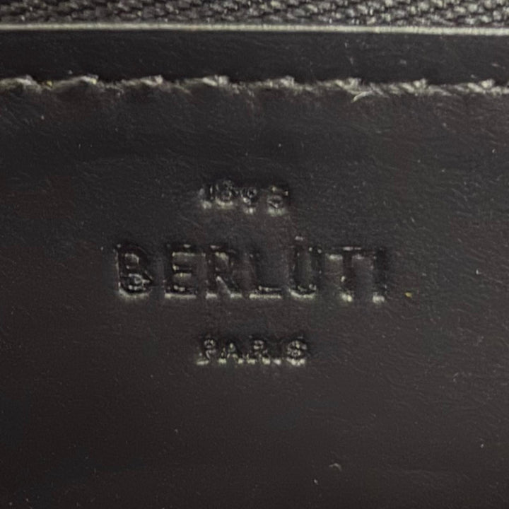 Pristine BERLUTI Purse Itauba Silver Patina Calligraphy Scritto turquoise