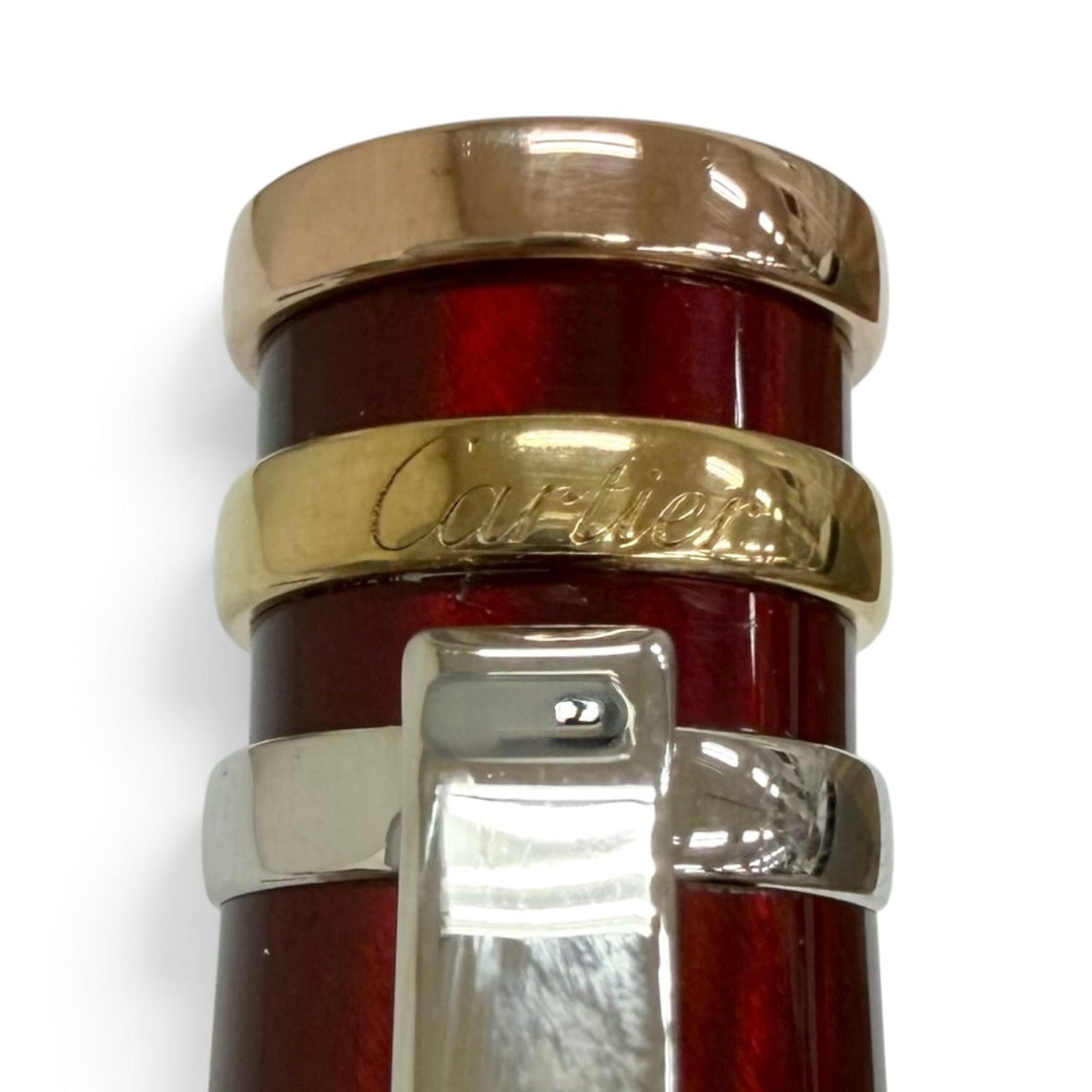 Great Cartier fountain pen Trinity de Cartier cap-type Bordeaux 18K mens