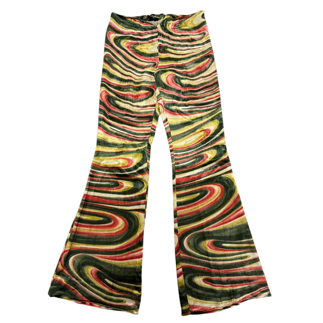 Excellent GUCCI Pants Psychedelic Swirl Velvet Pants Tom Ford Multi Women 42