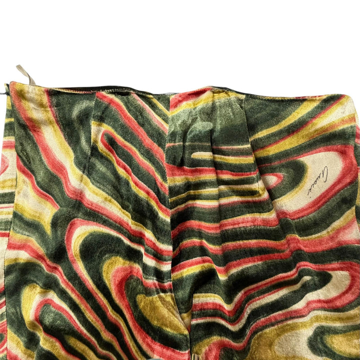 Excellent GUCCI Pants Psychedelic Swirl Velvet Pants Tom Ford Multi Women 42