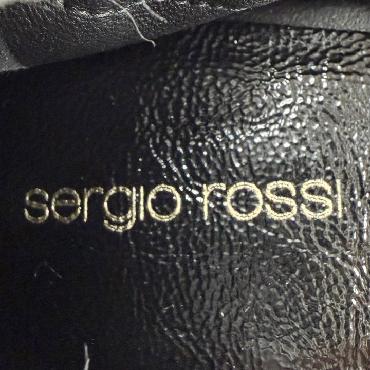 Pristine Sergio Rossi pumps ORB Micromartini heels black leather Women 36