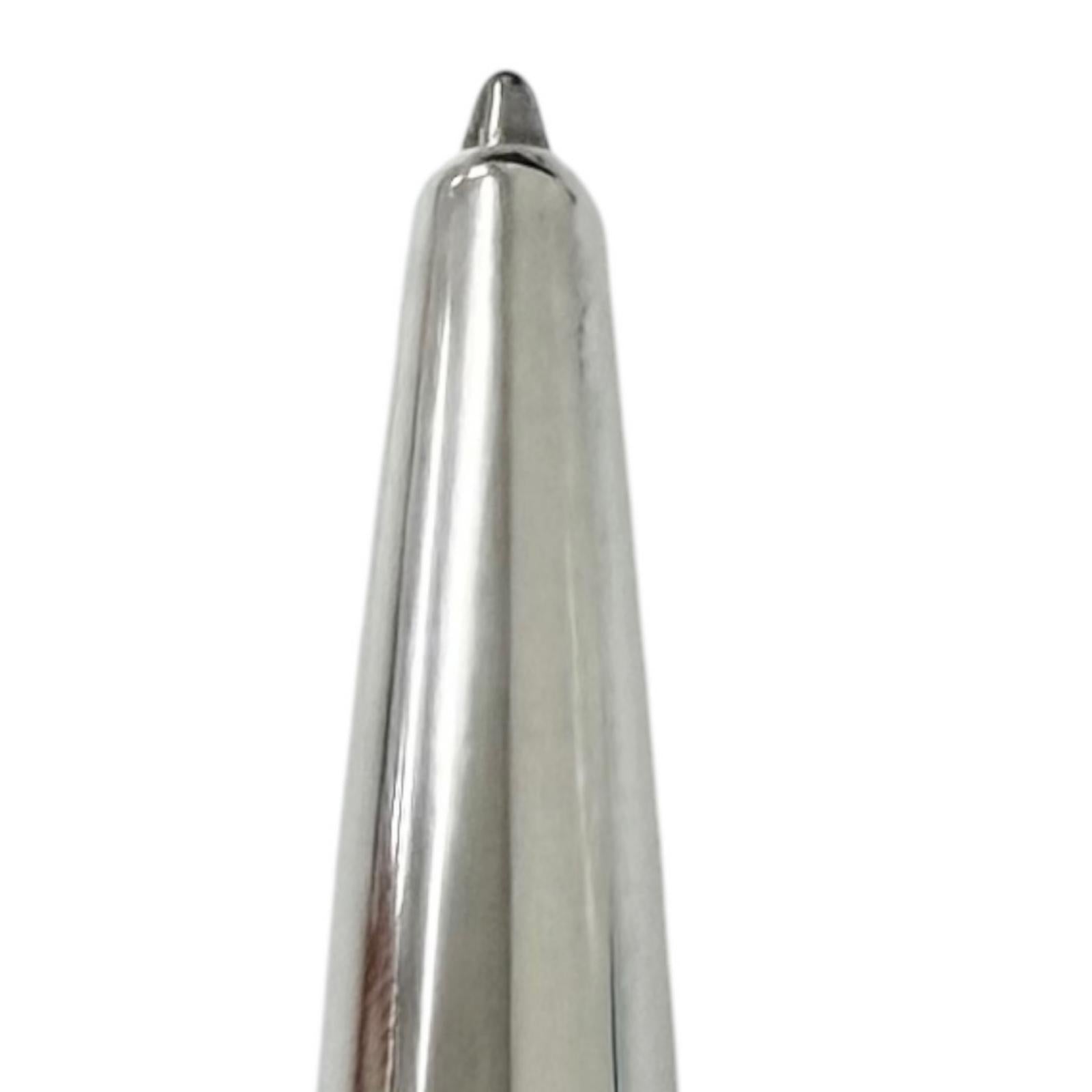 Excellent HERMES Ballpoint pen Allegro mechanical pencil Silver