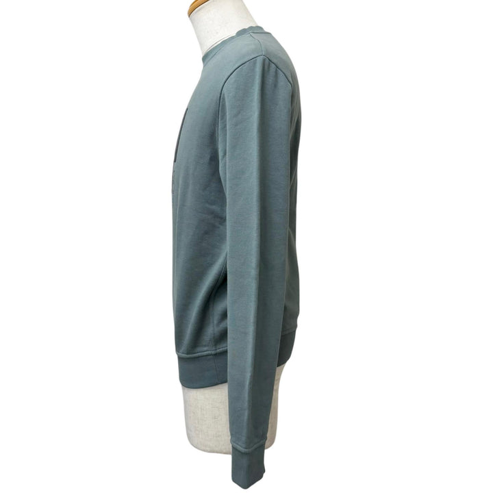 Great HERMES sweat H Puzzle Lamb Leather Patch Green system cotton mens M