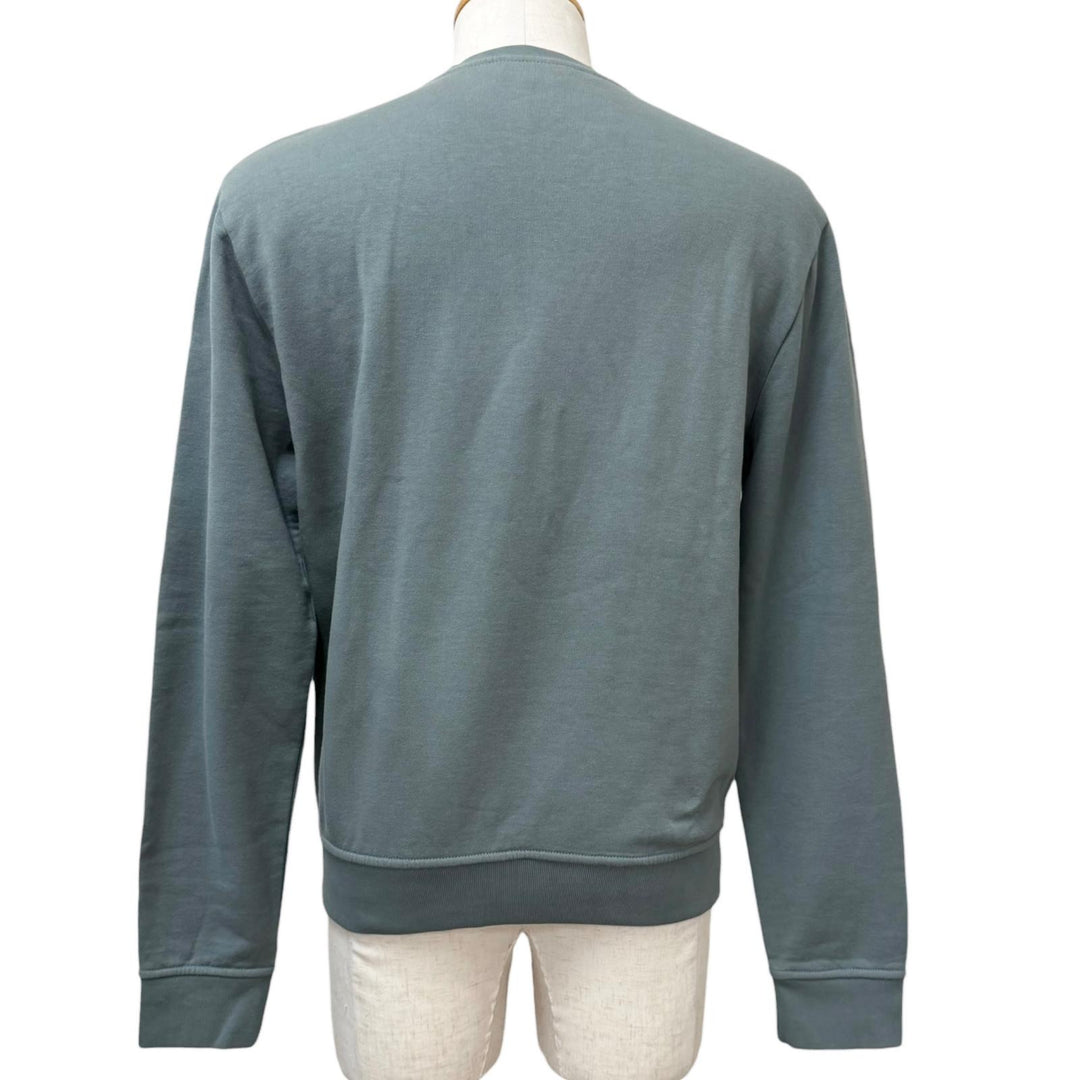 Great HERMES sweat H Puzzle Lamb Leather Patch Green system cotton mens M