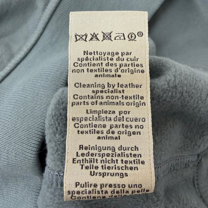 Great HERMES sweat H Puzzle Lamb Leather Patch Green system cotton mens M
