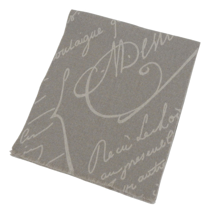 Great BERLUTI Scarf Calligraphy Gurege wool mens