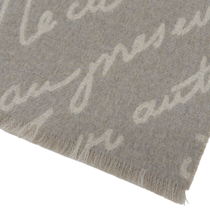 Great BERLUTI Scarf Calligraphy Gurege wool mens