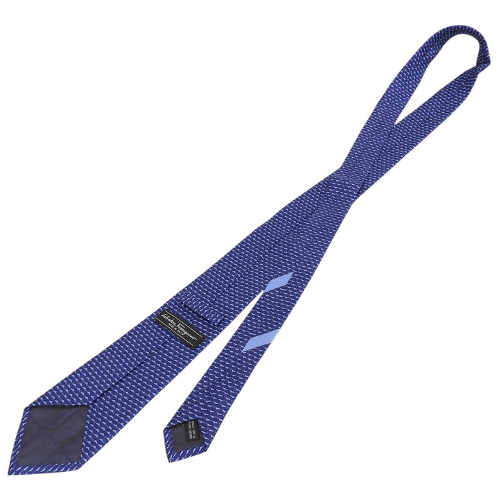 Pristine Salvatore Ferragamo tie Mouse pattern blue silk mens