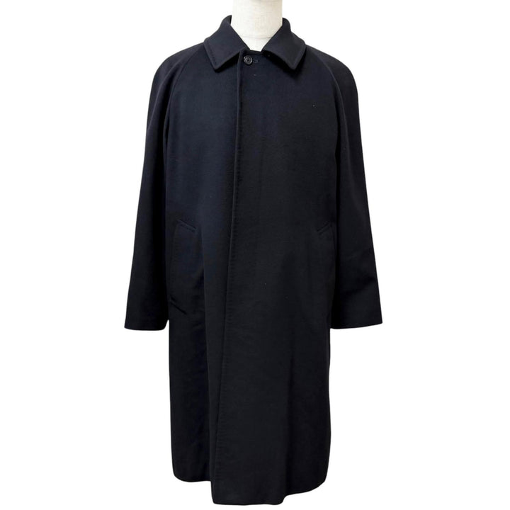 Great BURBERRY LONDON coat fly front black cashmere mens
