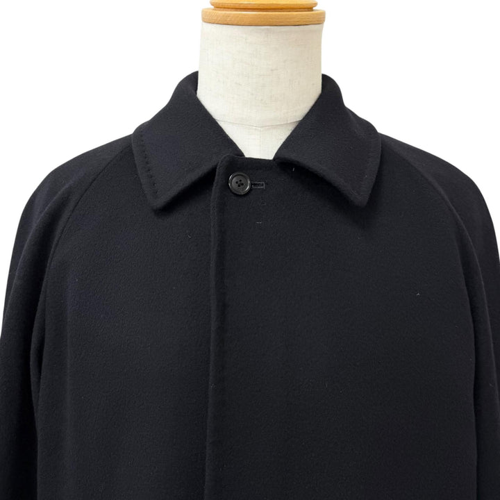 Great BURBERRY LONDON coat fly front black cashmere mens