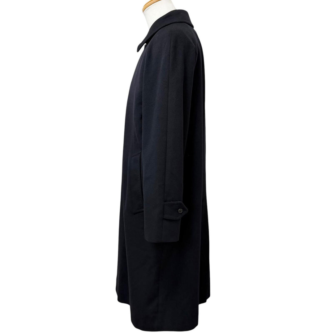 Great BURBERRY LONDON coat fly front black cashmere mens