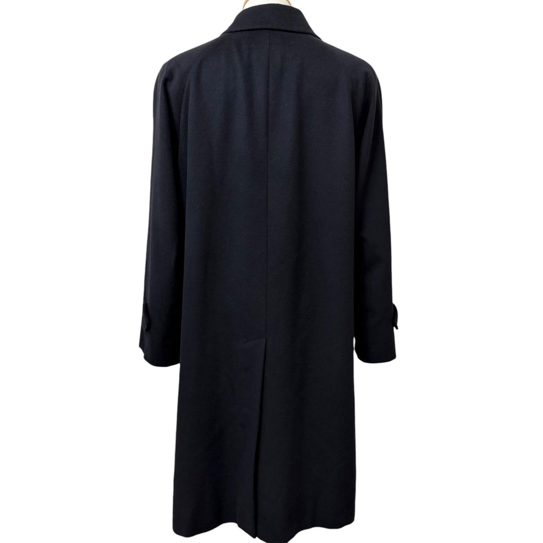 Great BURBERRY LONDON coat fly front black cashmere mens