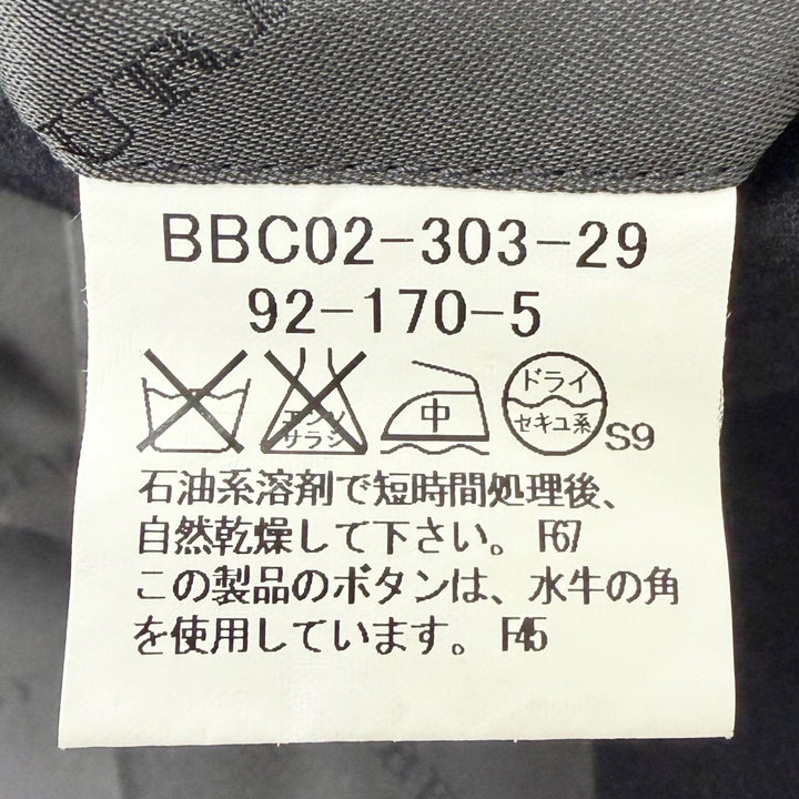 Great BURBERRY LONDON coat fly front black cashmere mens