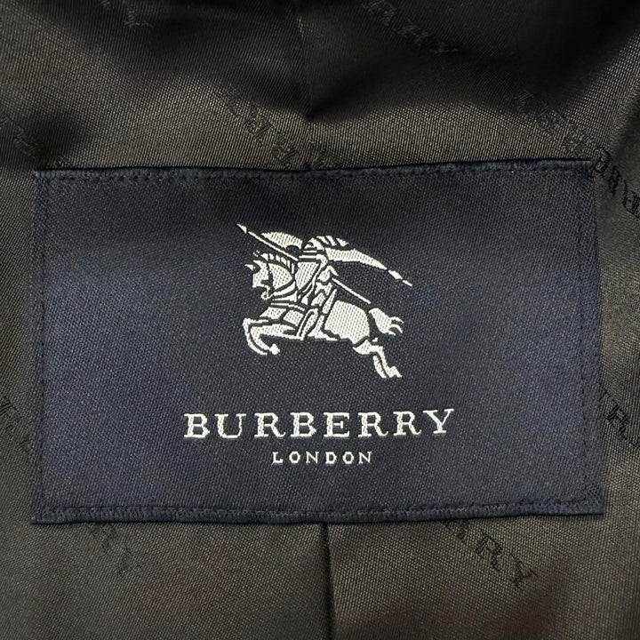 Great BURBERRY LONDON coat fly front black cashmere mens
