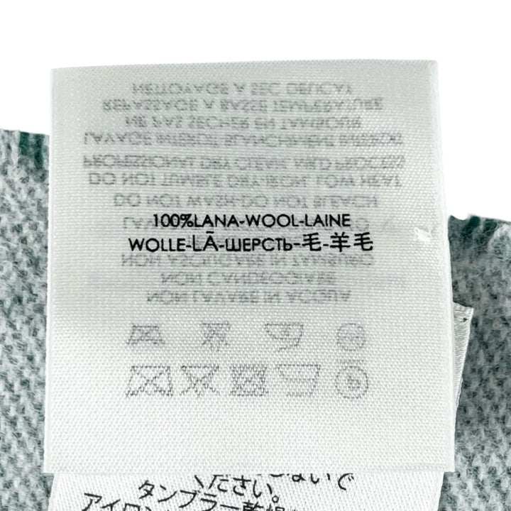 Excellent BALENCIAGA Scarf Two-tone logo jacquard green wool mens