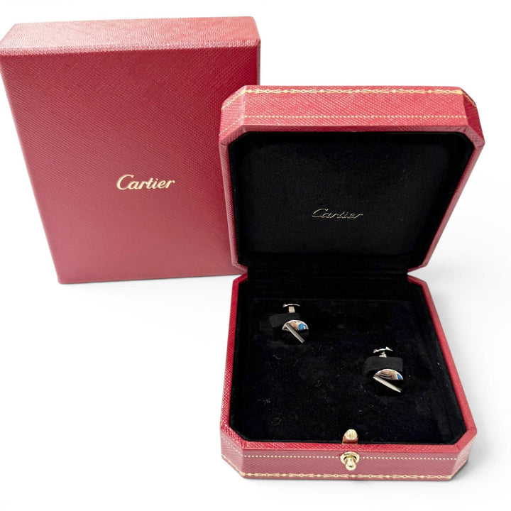 Excellent Cartier Cufflinks cufflinks Santos de Cartier Silver AG925 mens