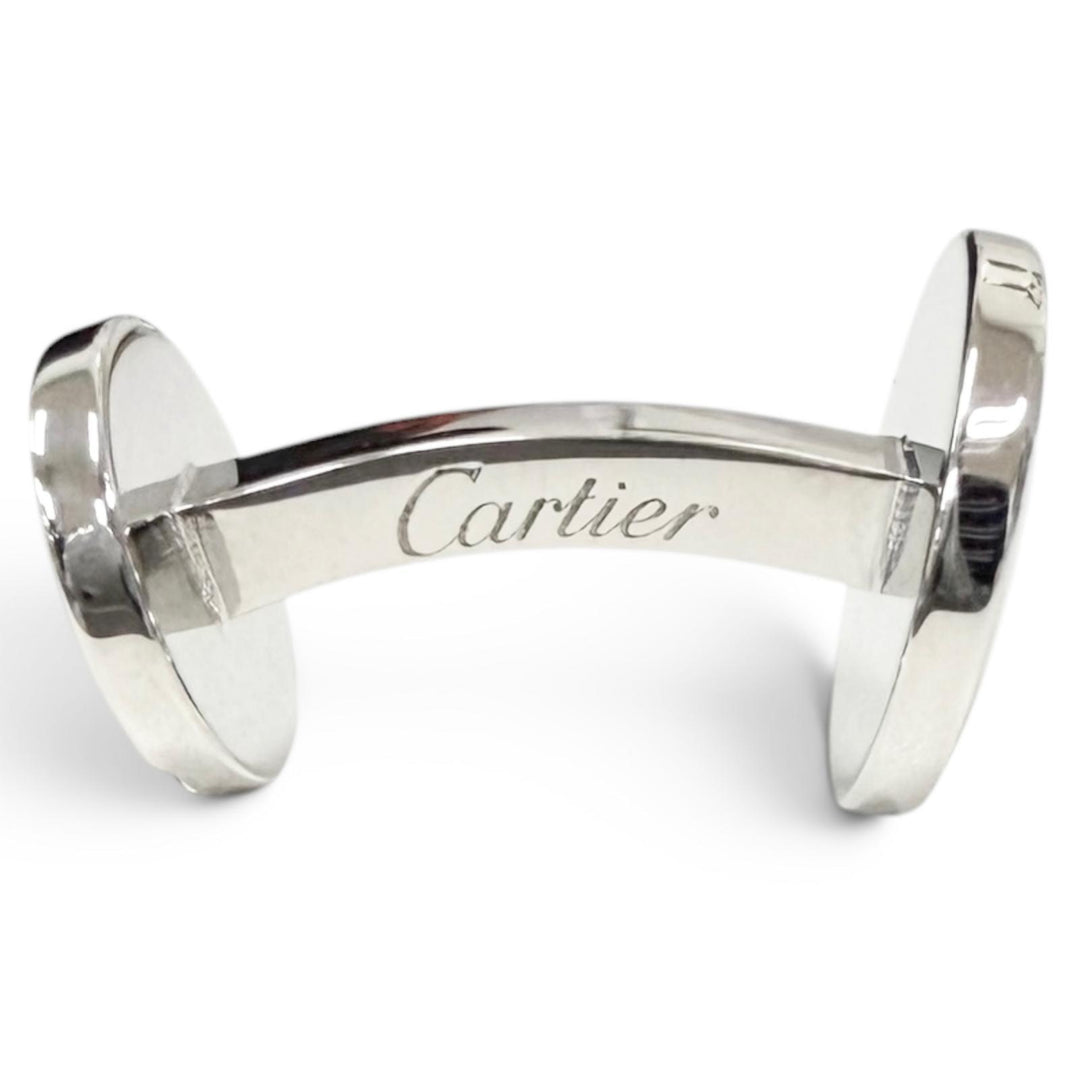 Excellent Cartier Cufflinks cufflinks Santos de Cartier Silver AG925 mens