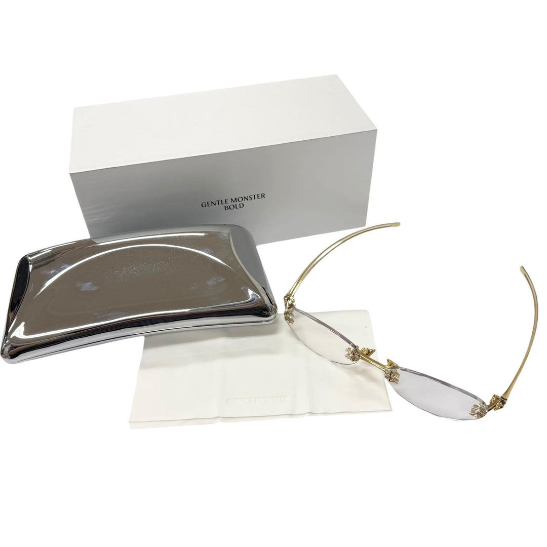 Excellent GENTLE MONSTER Glasses NODE 030 Two point gold