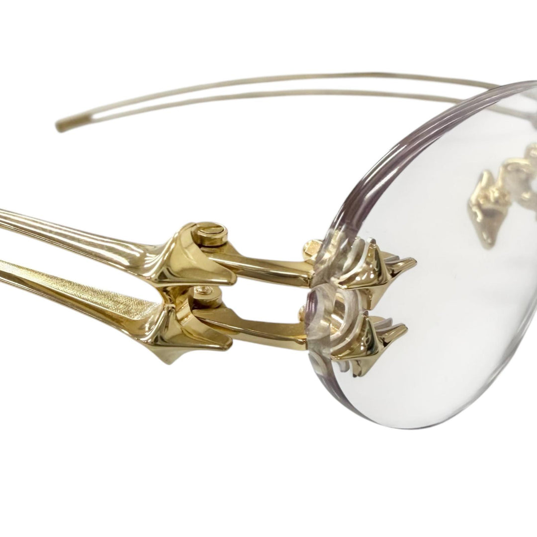 Excellent GENTLE MONSTER Glasses NODE 030 Two point gold