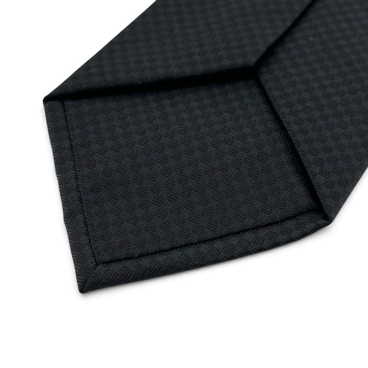 Great LOUIS VUITTON tie Cravat Microdamier LV logo black silk mens M78746