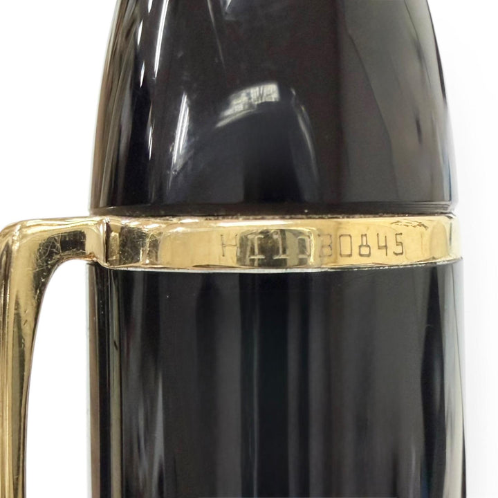 Great MONTBLANC fountain pen Meisterstück 149 Cap type, rare black 18K mens