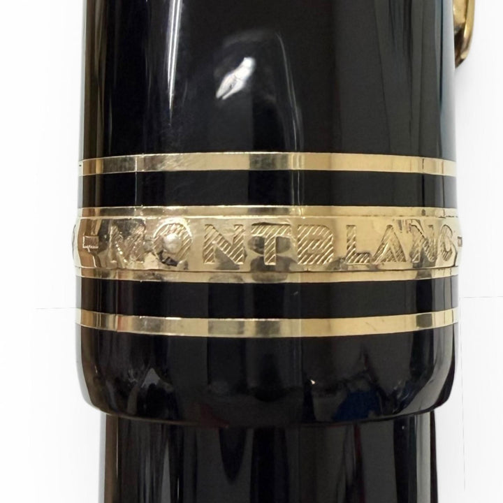 Great MONTBLANC fountain pen Meisterstück 149 Cap type, rare black 18K mens