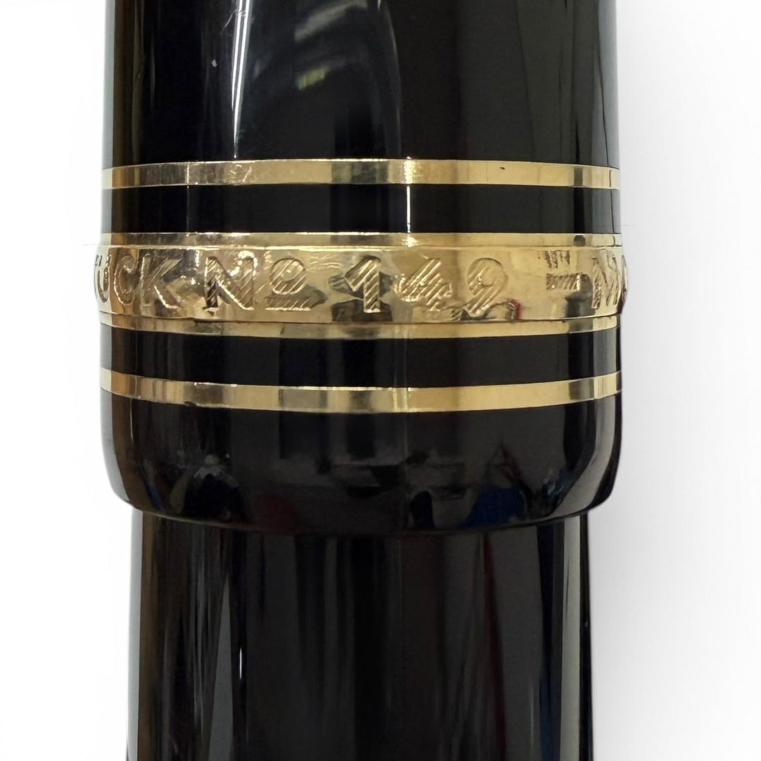 Great MONTBLANC fountain pen Meisterstück 149 Cap type, rare black 18K mens