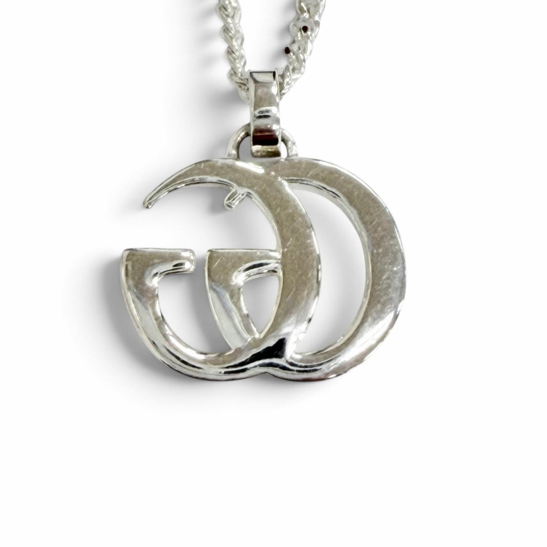 Excellent GUCCI Necklace Double G Pendant Necklace Current product AG925 814914