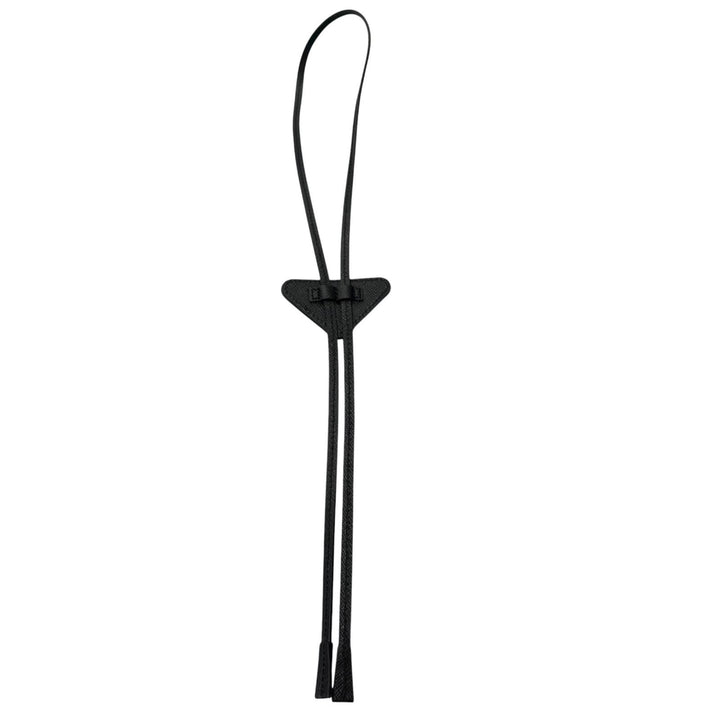 Excellent PRADA Triangle logo, triangular plate, bolo tie, loop tie black