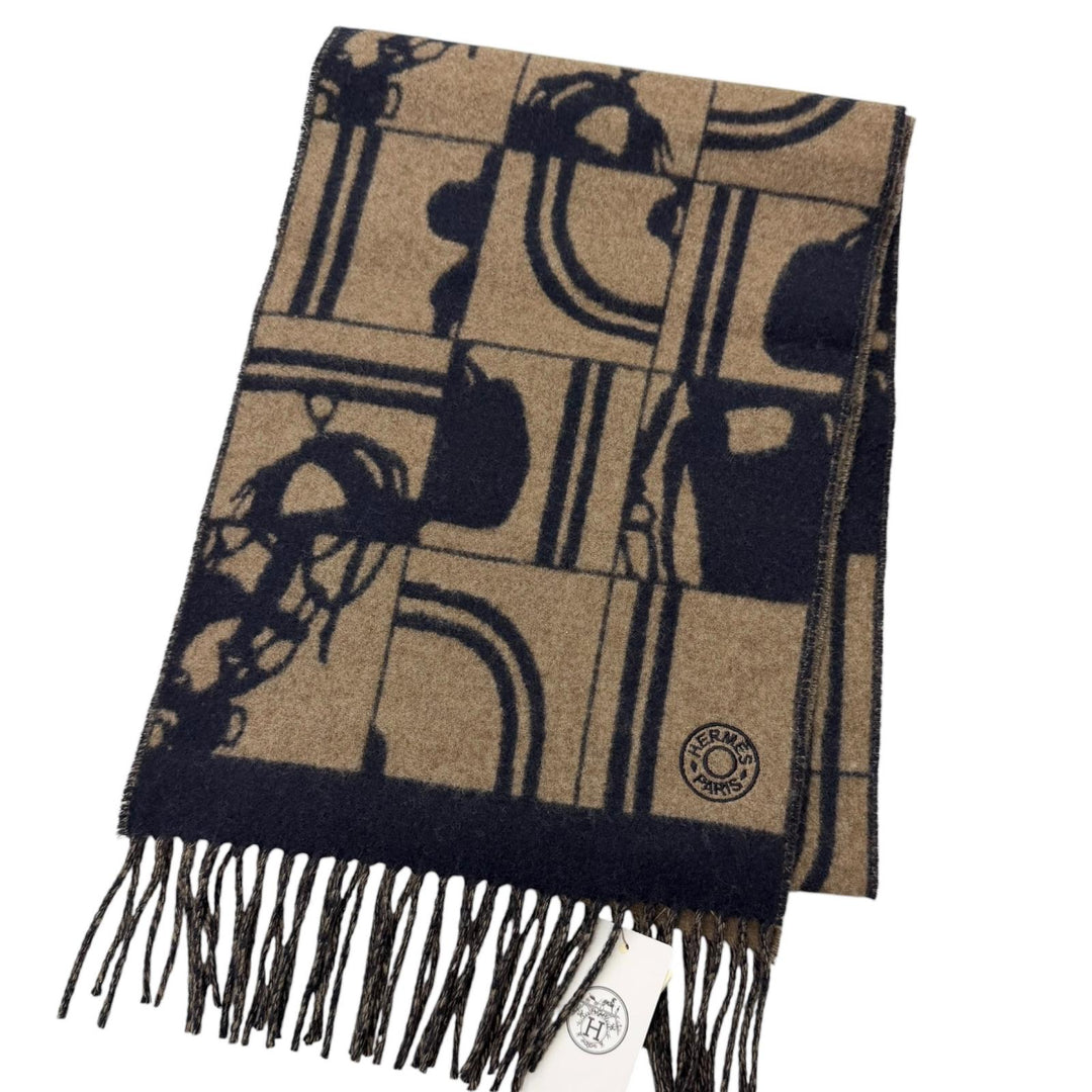 Pristine HERMES Scarf Brides de Gala Crude Cell Sellier Embroidered