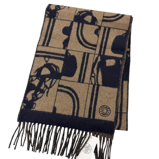 Pristine HERMES Scarf Brides de Gala Crude Cell Sellier Embroidered