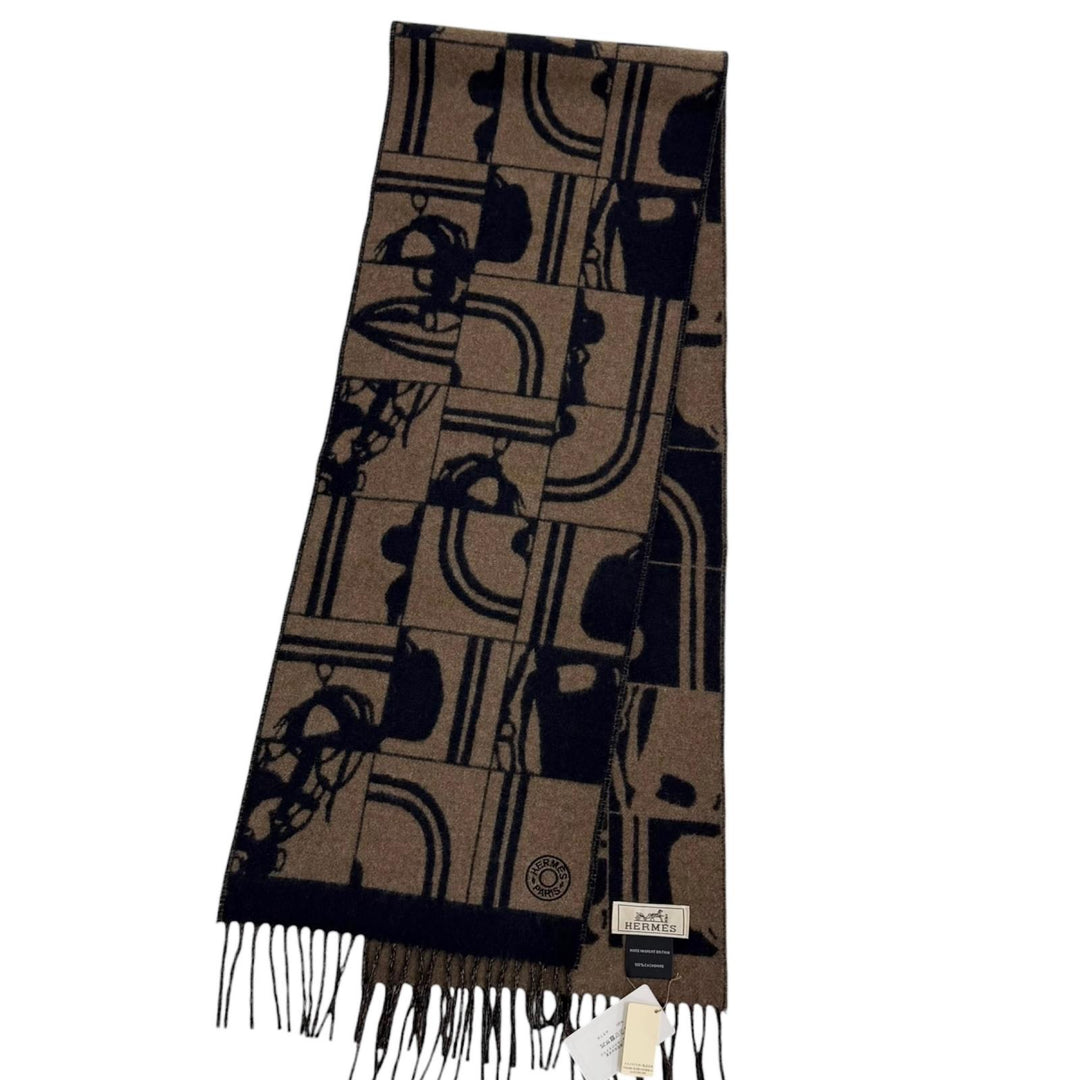 Pristine HERMES Scarf Brides de Gala Crude Cell Sellier Embroidered