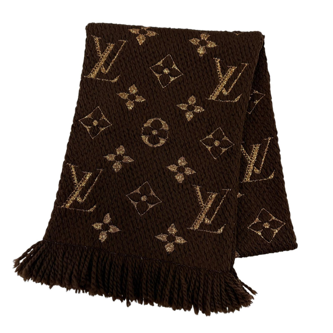 Great LOUIS VUITTON Scarf Escalp Logo Mania Shine With fringe wool Women M71383