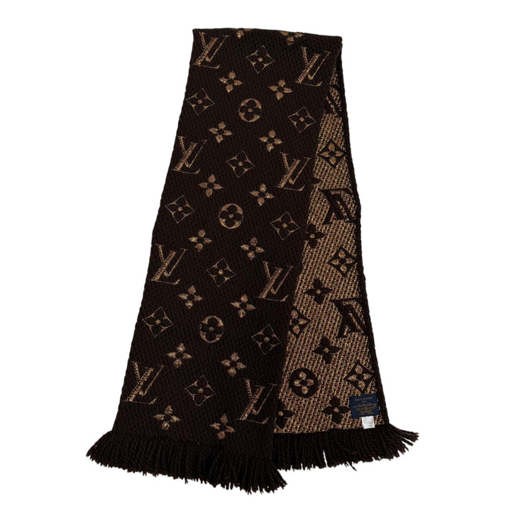 Great LOUIS VUITTON Scarf Escalp Logo Mania Shine With fringe wool Women M71383