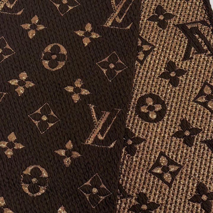 Great LOUIS VUITTON Scarf Escalp Logo Mania Shine With fringe wool Women M71383