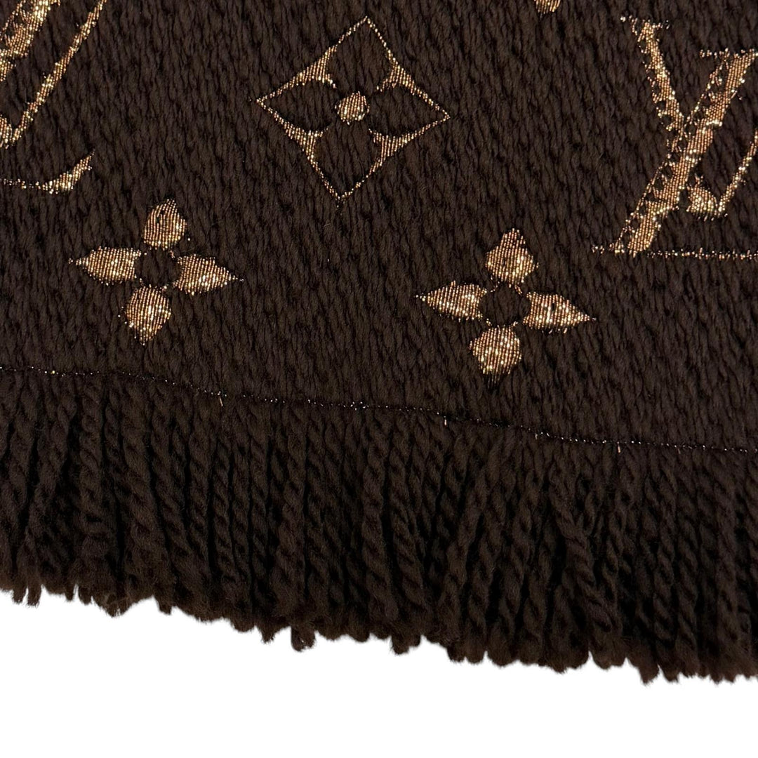 Great LOUIS VUITTON Scarf Escalp Logo Mania Shine With fringe wool Women M71383