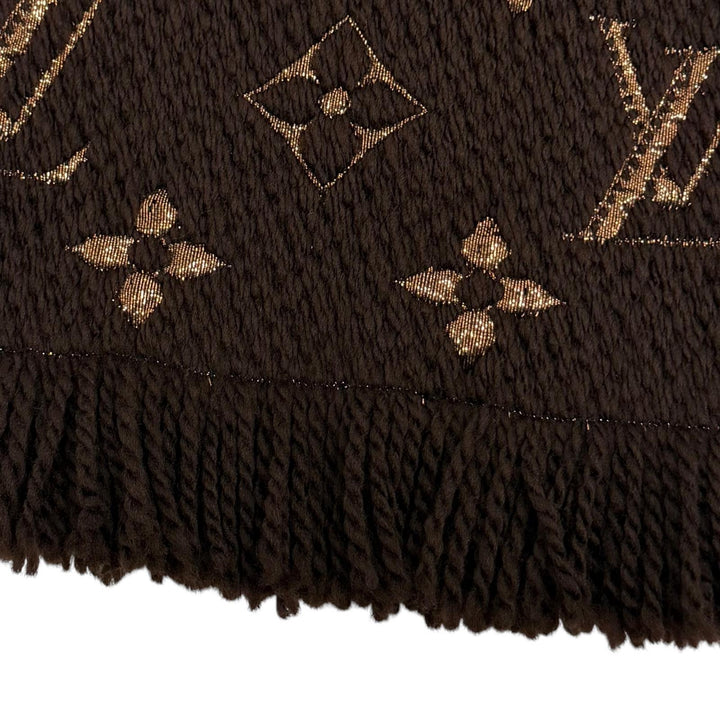 Great LOUIS VUITTON Scarf Escalp Logo Mania Shine With fringe wool Women M71383