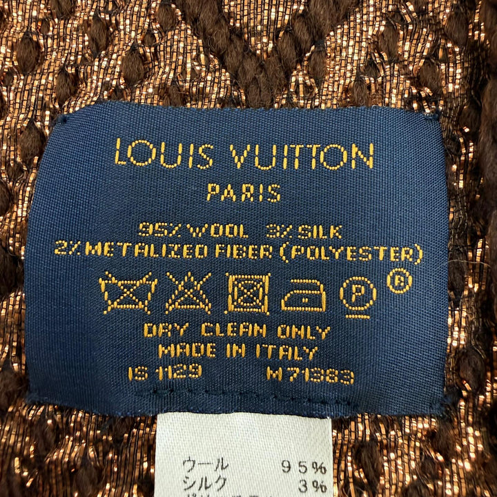 Great LOUIS VUITTON Scarf Escalp Logo Mania Shine With fringe wool Women M71383