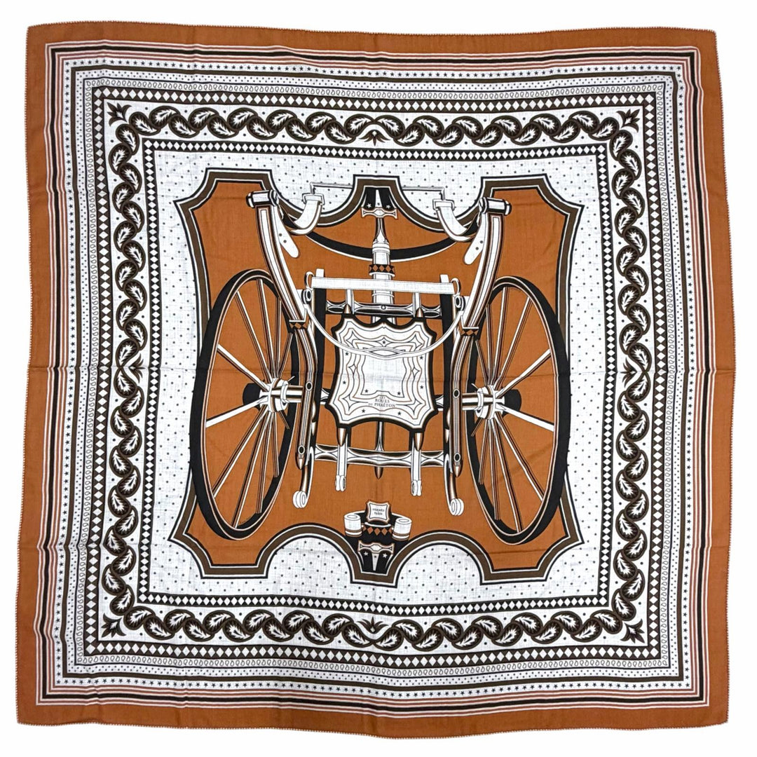 Pristine HERMES LES ROUES DE PHAETON Carre Géant Carre 140 H244170S08