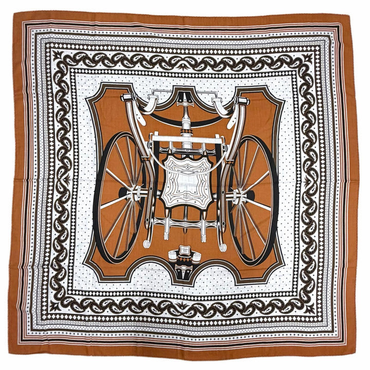 Pristine HERMES LES ROUES DE PHAETON Carre Géant Carre 140 H244170S08