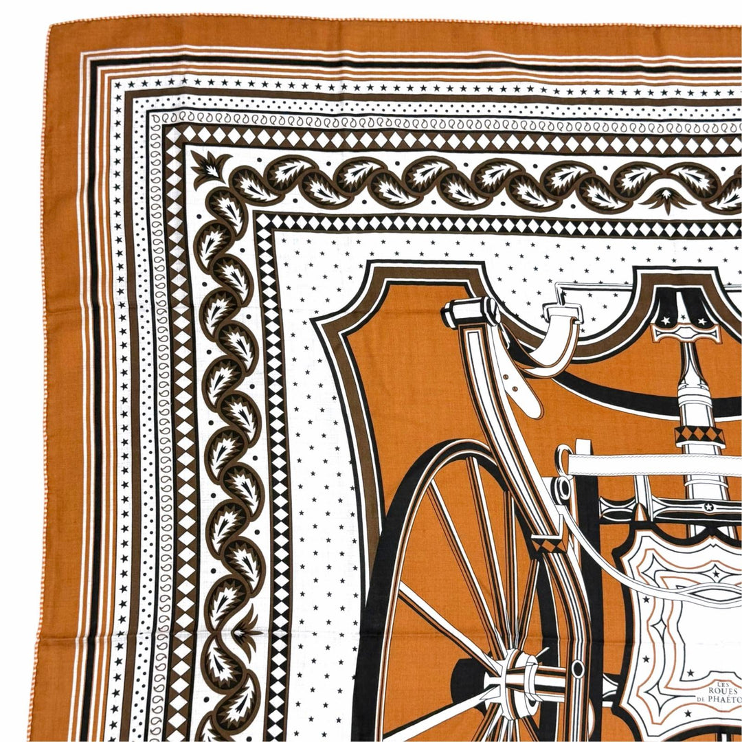 Pristine HERMES LES ROUES DE PHAETON Carre Géant Carre 140 H244170S08