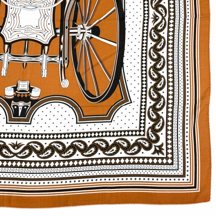 Pristine HERMES LES ROUES DE PHAETON Carre Géant Carre 140 H244170S08