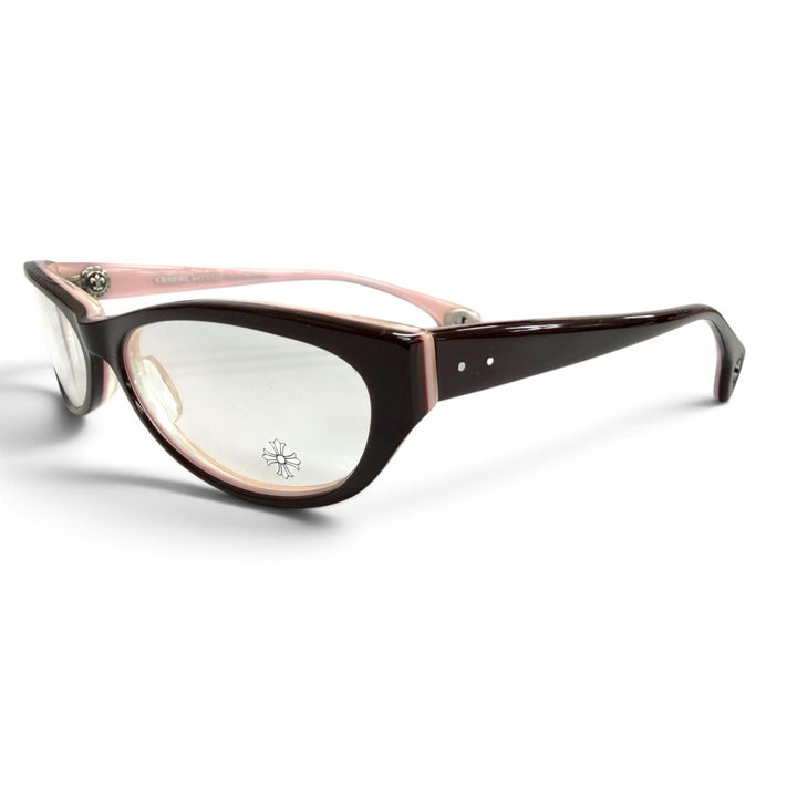Excellent CHROME HEARTS Glasses EDITH Dark brown 925 Women