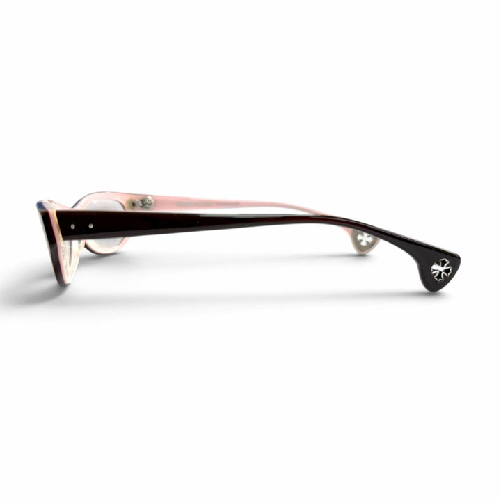 Excellent CHROME HEARTS Glasses EDITH Dark brown 925 Women