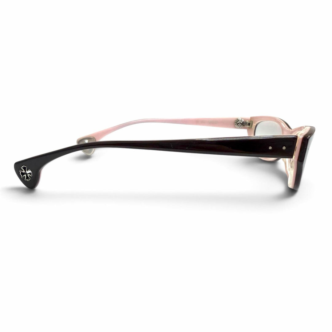 Excellent CHROME HEARTS Glasses EDITH Dark brown 925 Women